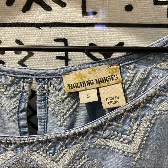 Anthro l Holding Horses Chambray Dress - Picture 7 of 8